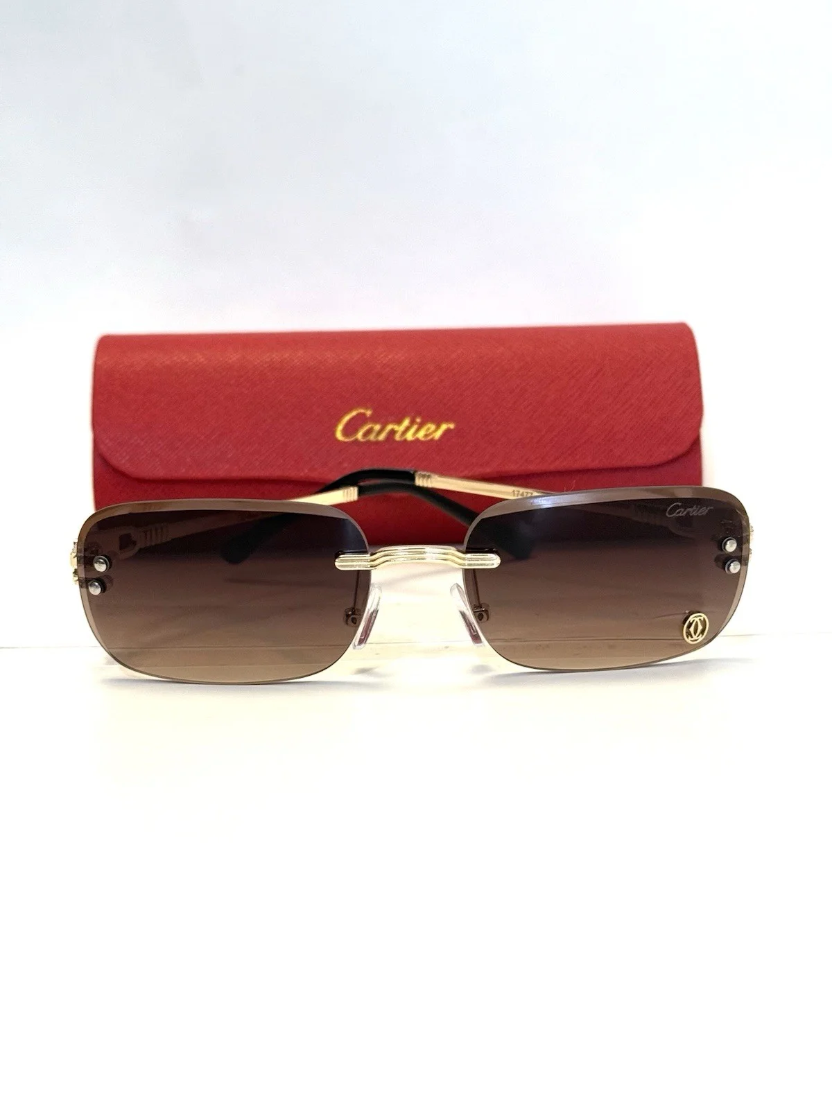 Mens Hip Hop 18k Gold Frame Oval Shape Clear Lens Wood Grain Retro Eye Glasses 3