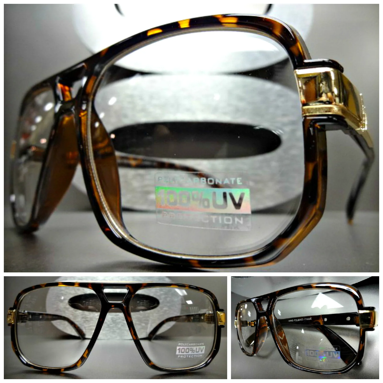 Mens Womens Clear Lens Glasses Fashion Designer Frame Eye Glasses UV 100% 3