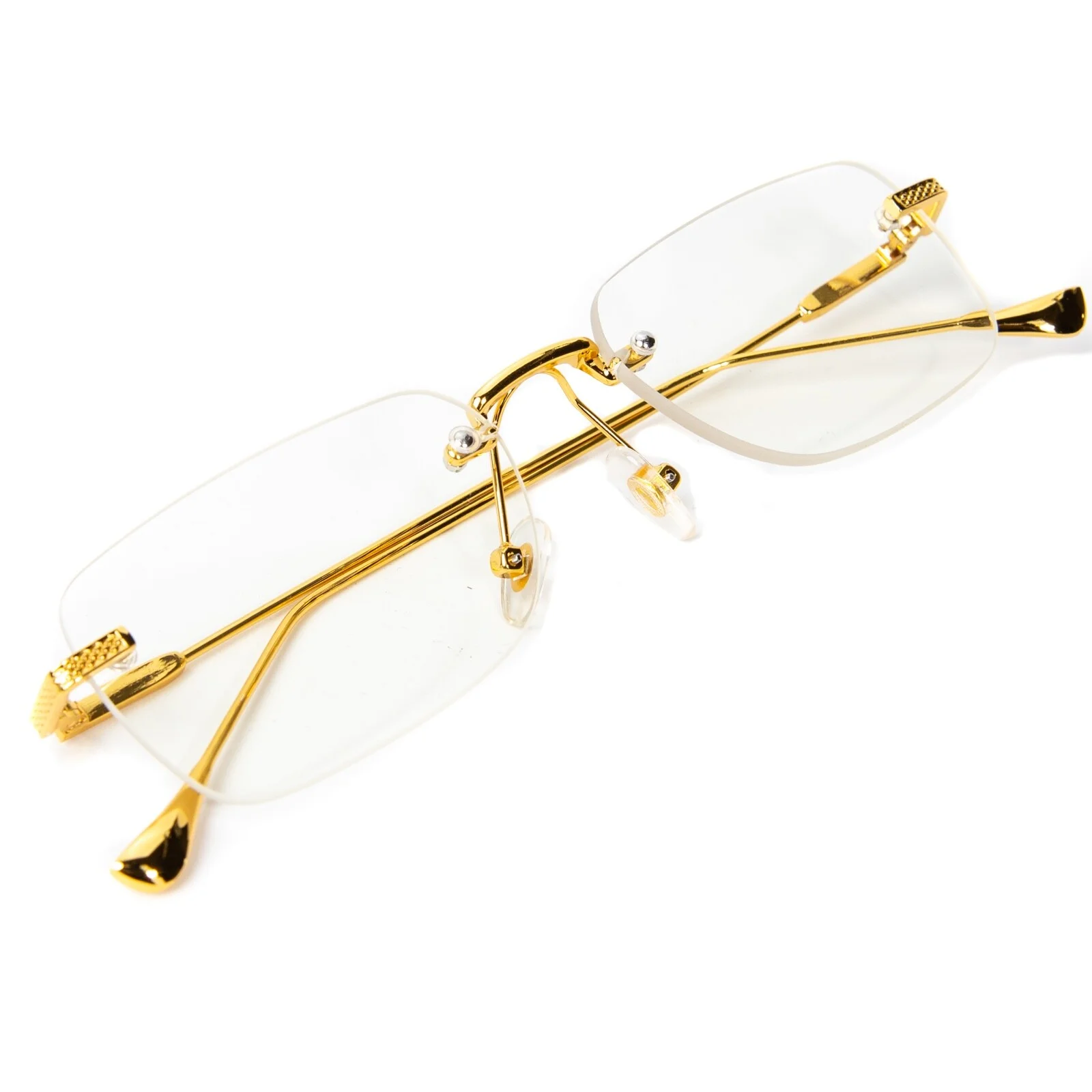 Vintage Gold Frame Rimless Luxury Men